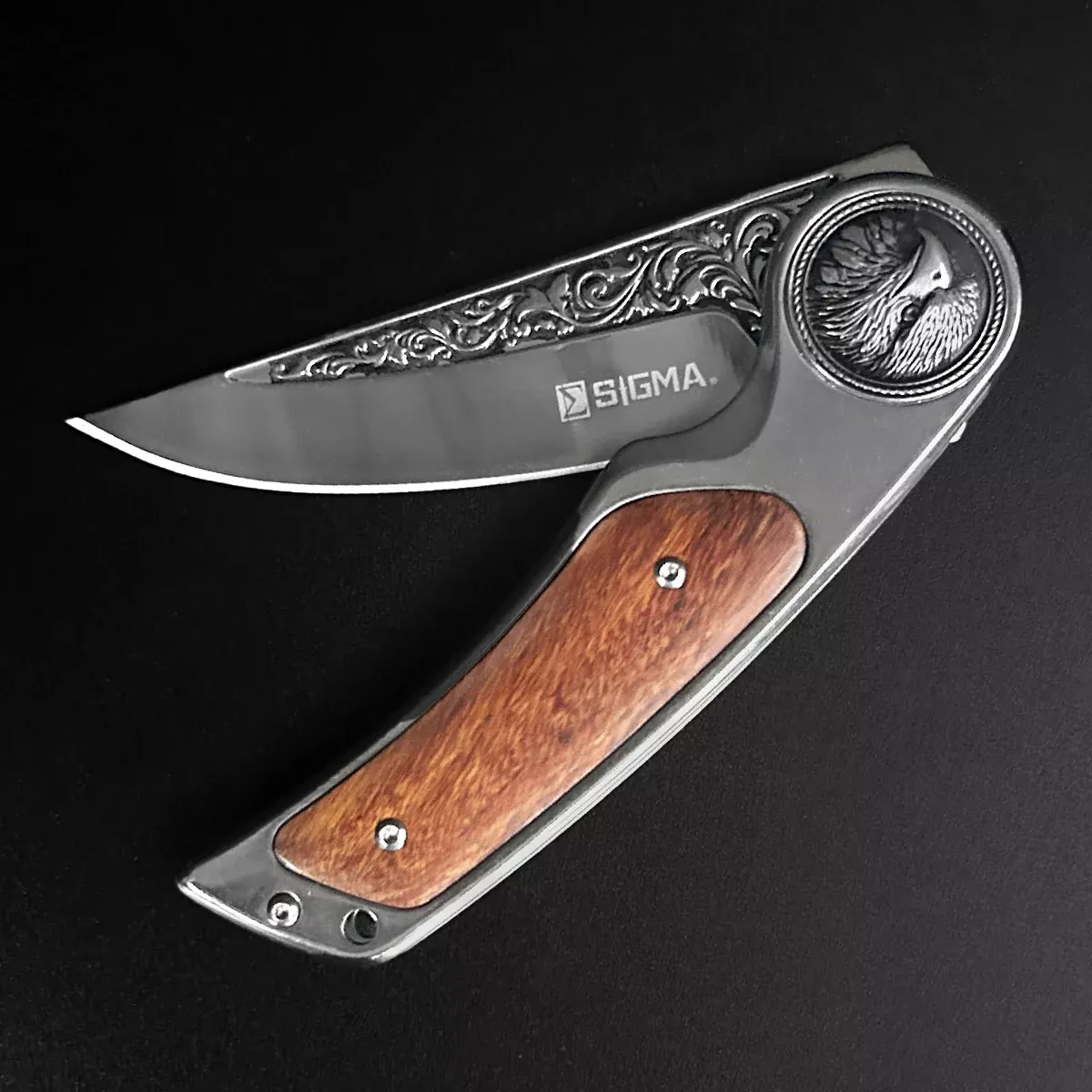 Sigma Folding Knife – Eagle Wood Handle