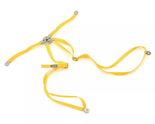 SRC 1/10 Scale 4 Point Racing Harness SEAT BELT Straps -YELLOW-