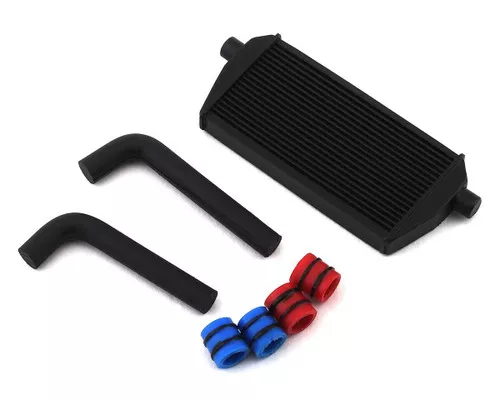 SRC 1/10 Scale FULL INTERCOOLER KIT W/ Pipes *BLACK* -MEDIUM