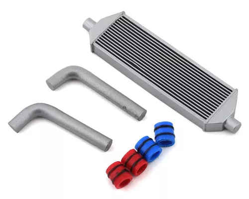 SRC 1/10 Scale FULL INTERCOOLER KIT W/ PIPES *Silver* -LOW PROFILE- (1pc)