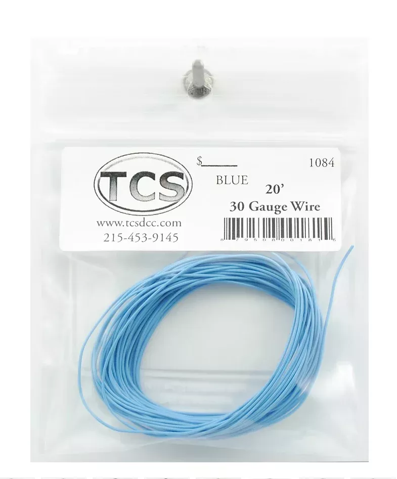 TCS 1084 Blue Wire 20’ 30 Gauge Wire
