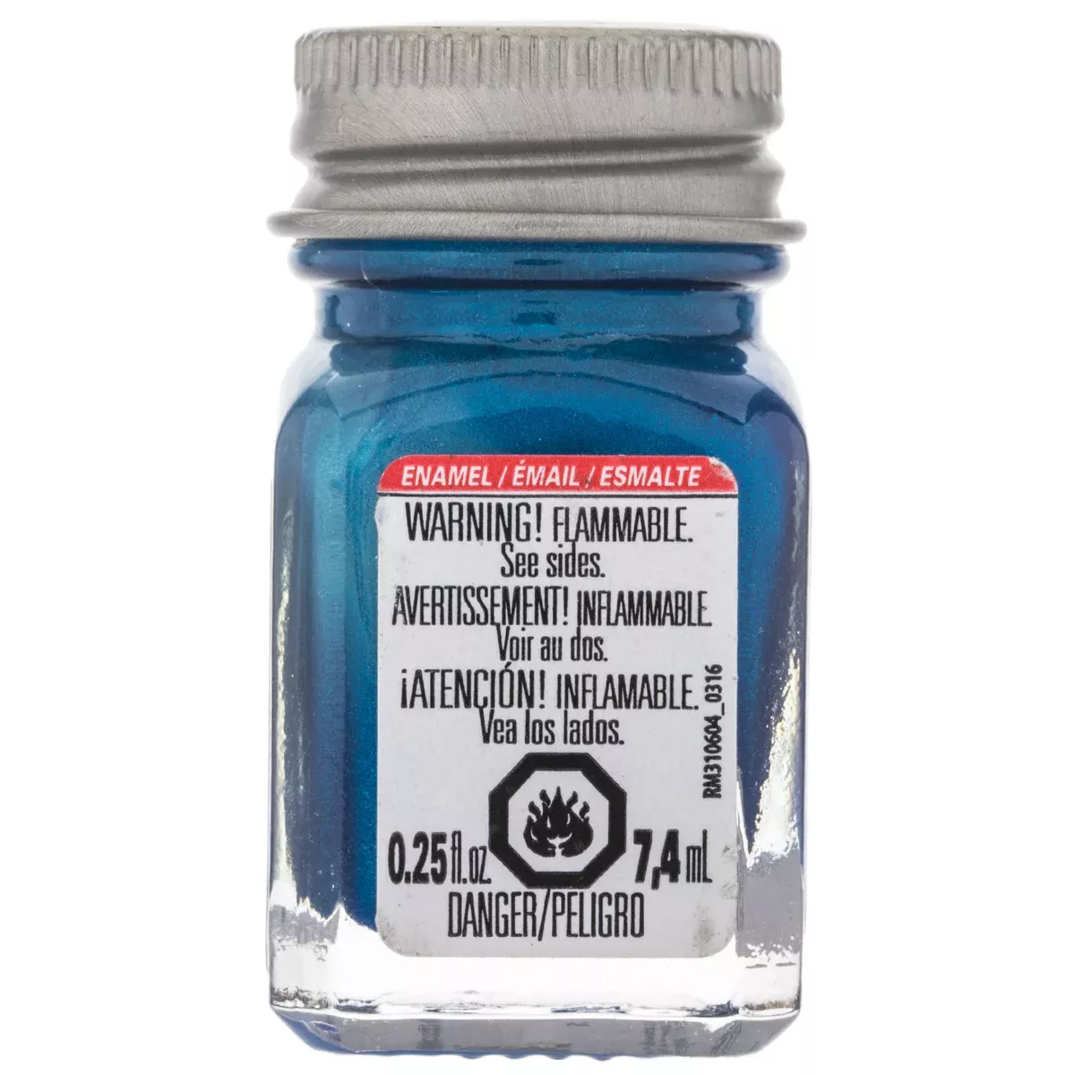 Testors 1539TT Enamel Paint 1/4oz Metal Flake Blue