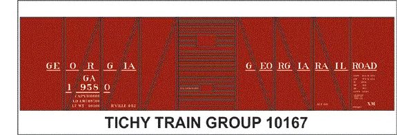 Tichy 10167 GA RR 40' USRA BOXCAR WHITE DECAL - 10167