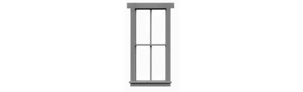 Tichy O Scale #2014 2/2 DOUBLE HUNG WINDOW - 2014