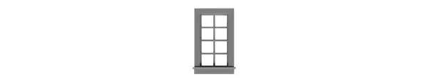 Tichy O Scale #2049 4/4 DOUBLE HUNG WINDOW - 2049