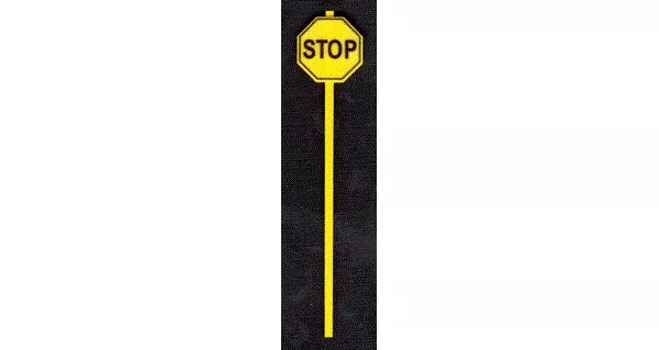 Tichy O Scale #2071 YELLOW STOP SIGN - 2071