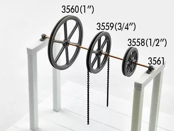 Tichy S Scale #3559 4.5' DIAMETER SHEAVES - 3559