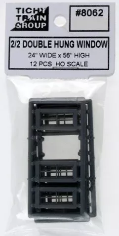 Tichy Train Group HO 8062 24" x 56" 2/2 Double Hung Window (12)