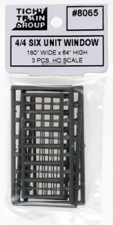 Tichy Train Group HO 8065 4/4 Six Unit Window (3) (d)