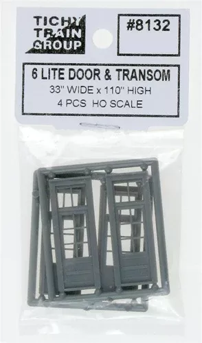 Tichy Train Group HO 8132 6 Lite Door and Transom (4)