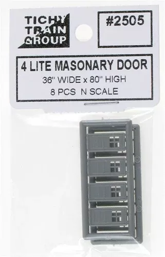Tichy Train Group N 2505 4 Lite Masonry Door (8)