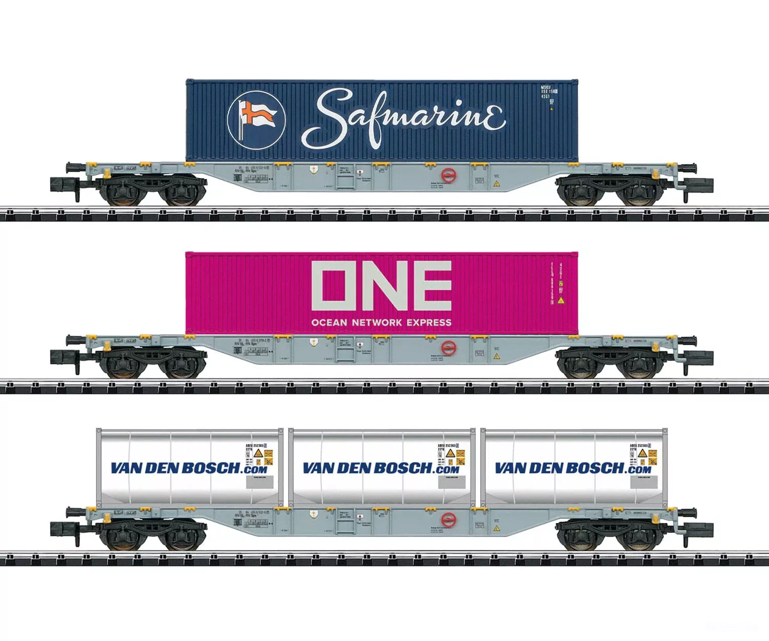 Trix N 15228 Container Flat Car Set