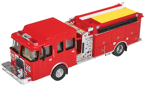 Walthers 94913800 HO Heavy-Duty Fire Engine - Assembled -- Red