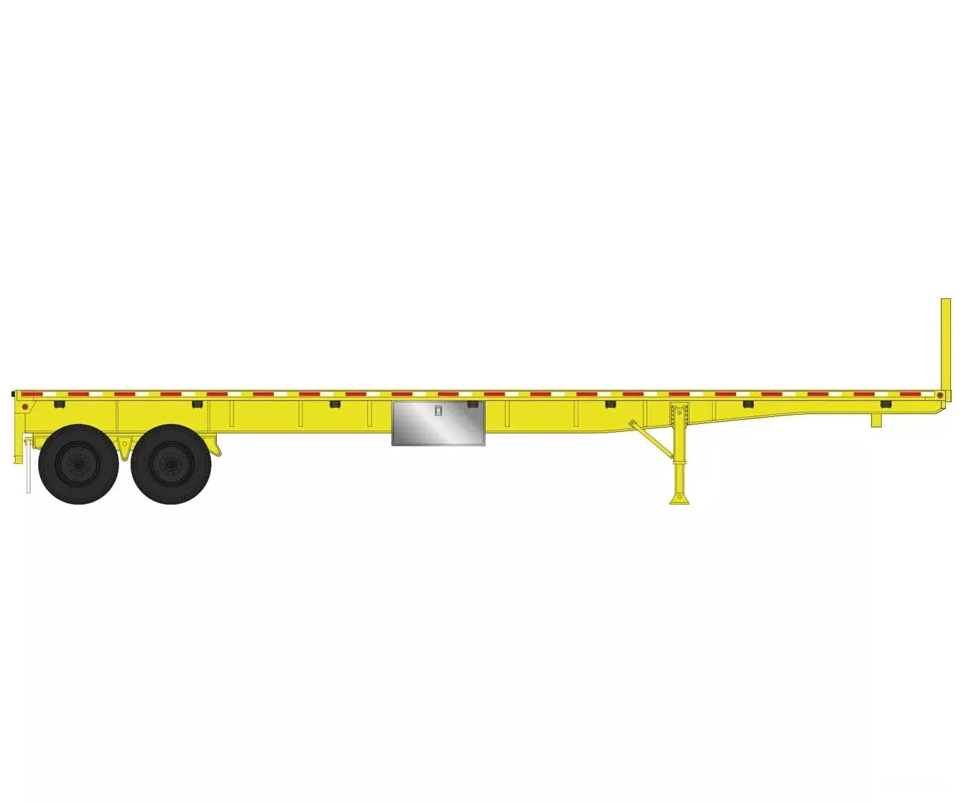 Walthers HO SceneMaster 2702 40′ Flatbed Trailer – Ready to Run – 2-Pack – Yellow
