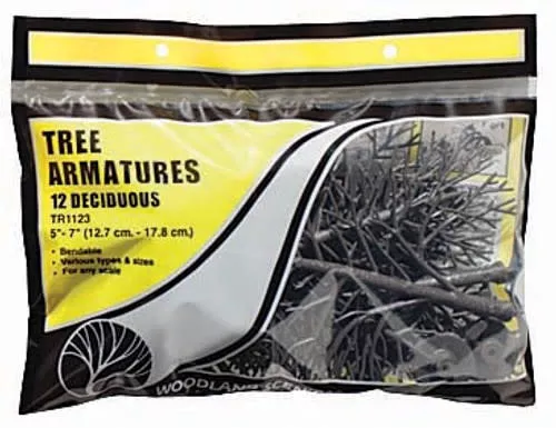 Woodland Scenics 1120 Deciduous Tree Armatures, 3/4"-2" (114)