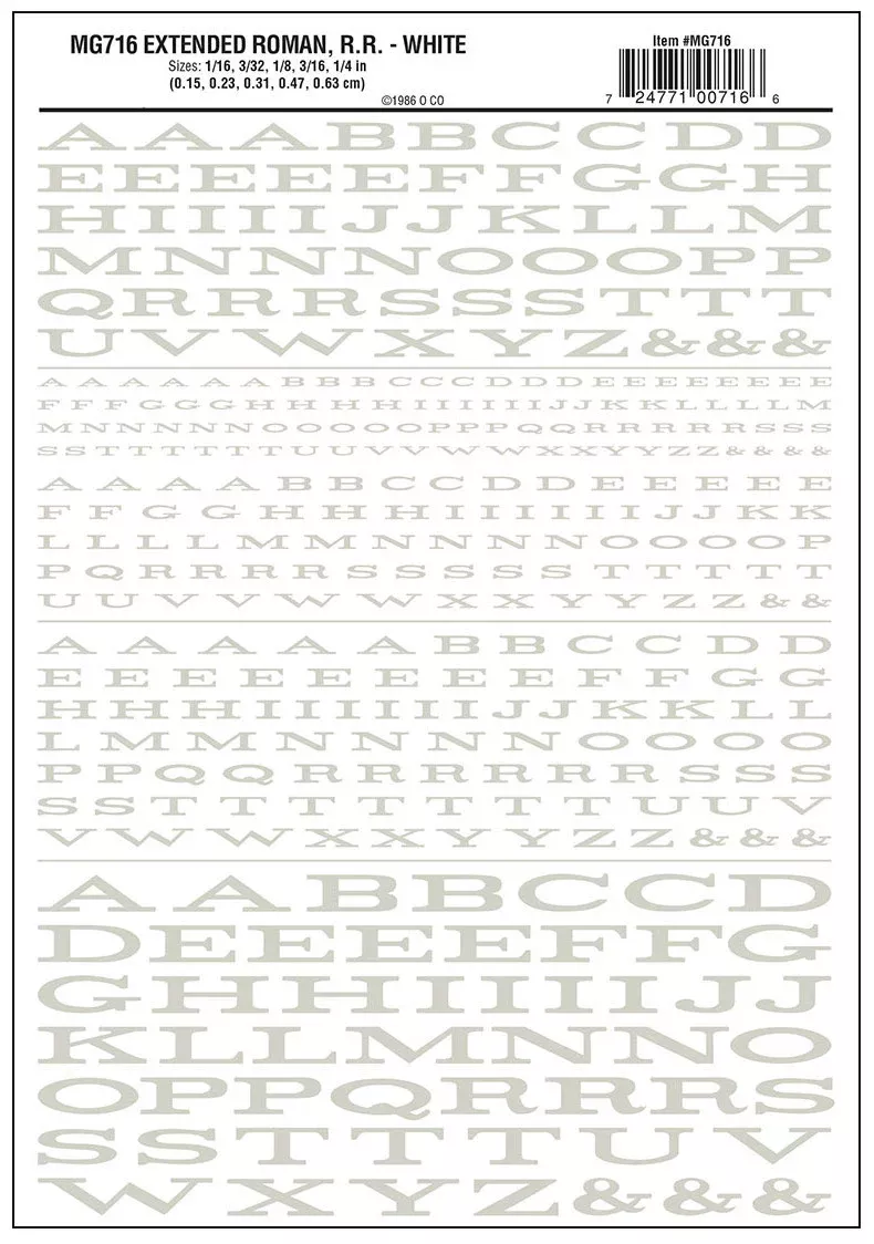Woodland Scenics MG716 Model Graphics